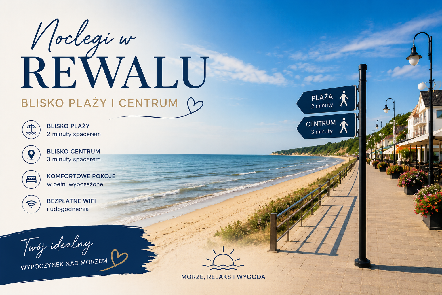 Noclegi w Rewalu blisko plaży i centrum.